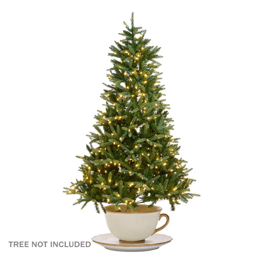 Goodwill M&G Christmas Tree Stand - Tea Cup - White Gold - 70 cm