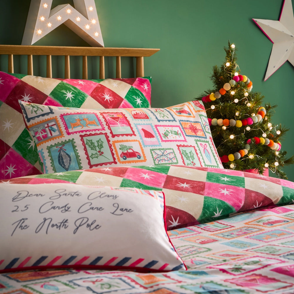Viv! Christmas Kerst Dekbedovertrek - Dear Santa - Reversible