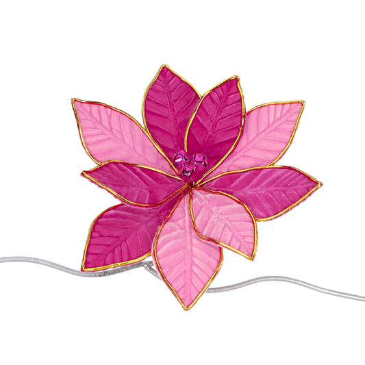 Goodwill M&G Christmas Flower - Poinsettia Clip - Pink Gold - 29 cm