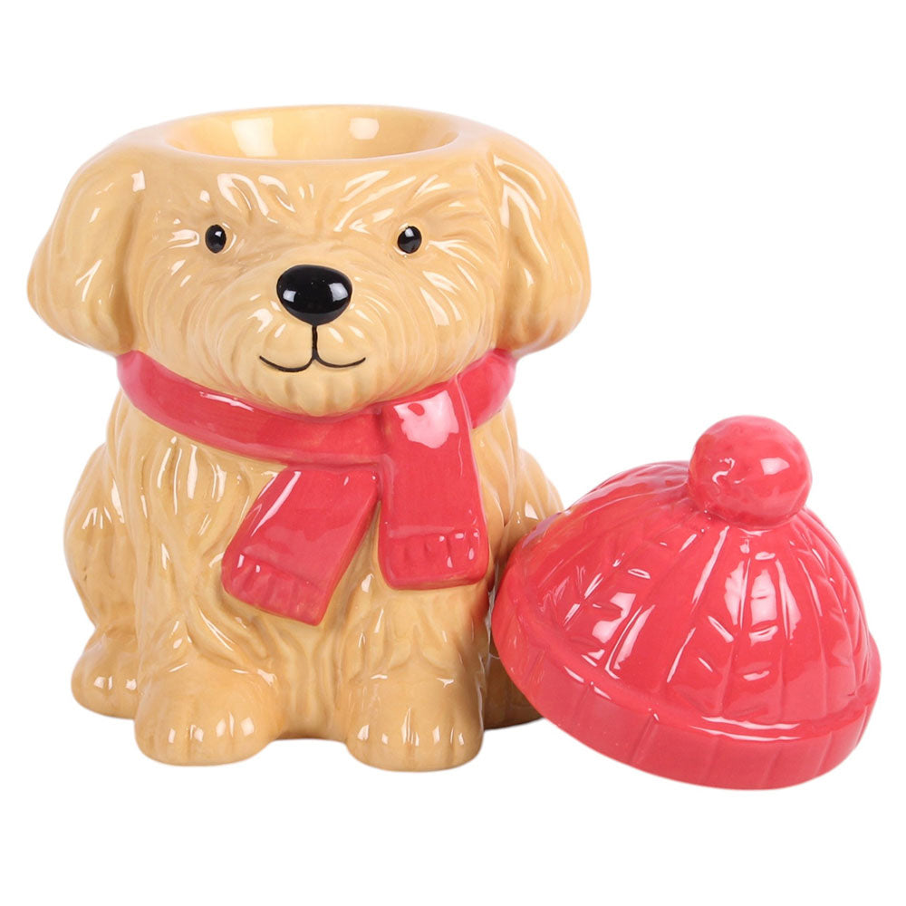 Viv! Christmas Kerst Geurbrander - Hond met Kerstmuts - Olie & Wax Melt Brander