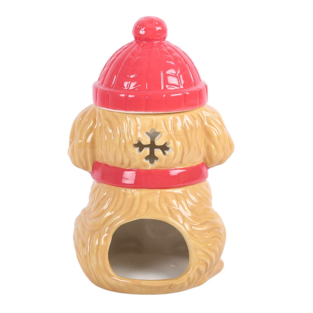 Viv! Christmas Weihnachts-Duftlampe - Hund mit Weihnachtsmütze - für Duftöl & Wax Melts