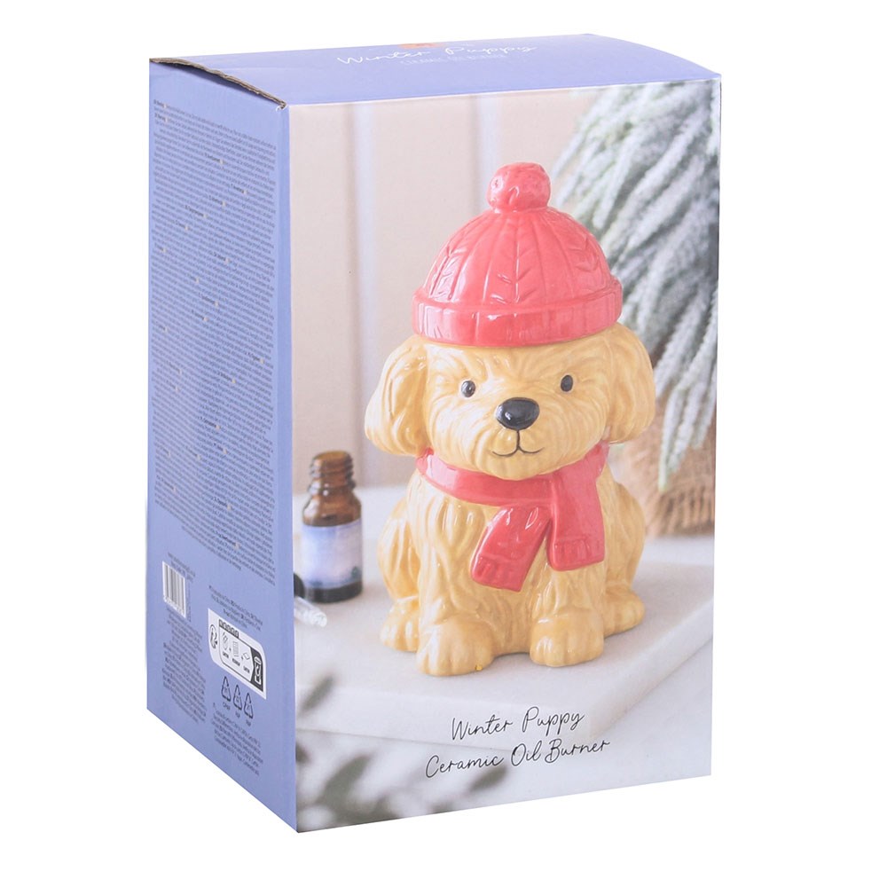 Viv! Christmas Weihnachts-Duftlampe - Hund mit Weihnachtsmütze - für Duftöl & Wax Melts