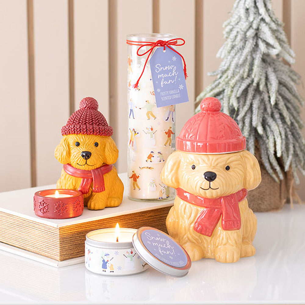 Viv! Christmas Kerst Geurbrander - Hond met Kerstmuts - Olie & Wax Melt Brander