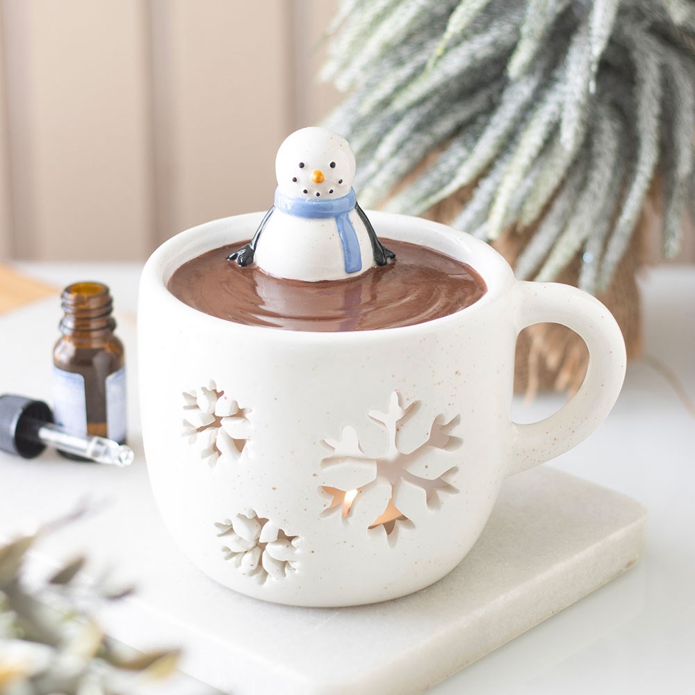 Viv! Christmas Oil & Wax Melt Burner - Snowman in Hot Chocolate