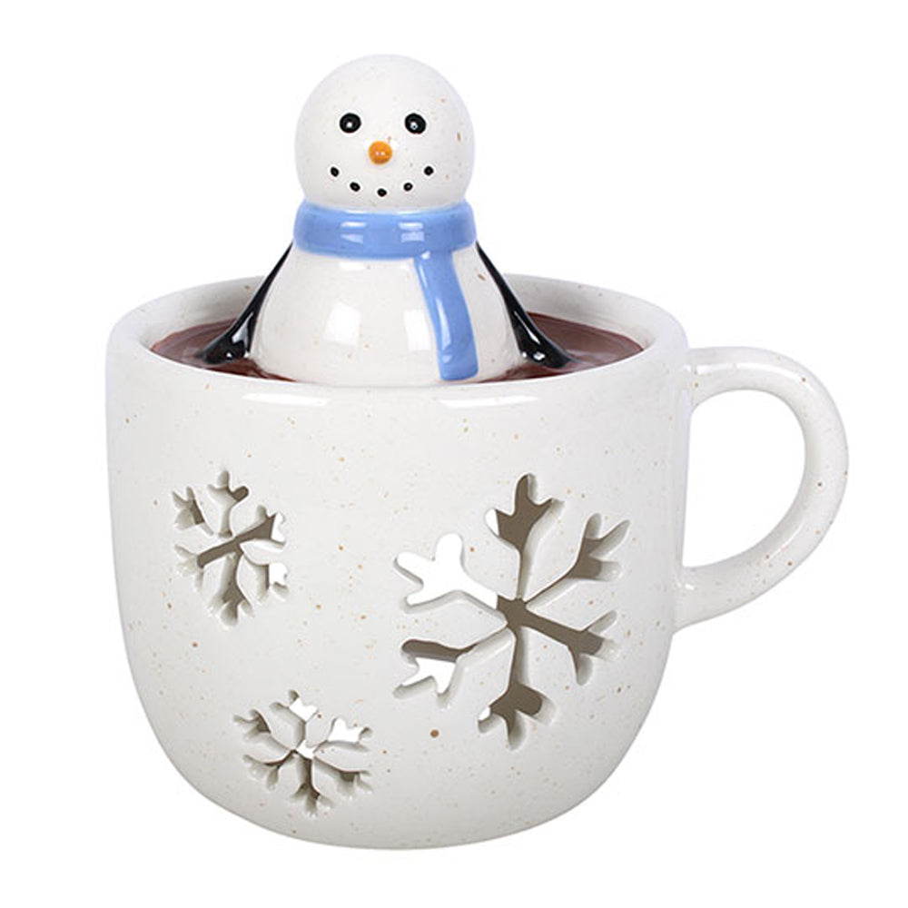 Viv! Christmas Kerst Geurbrander - Sneeuwpop in Warme Chocolademelk - Olie & Wax Melt Brander
