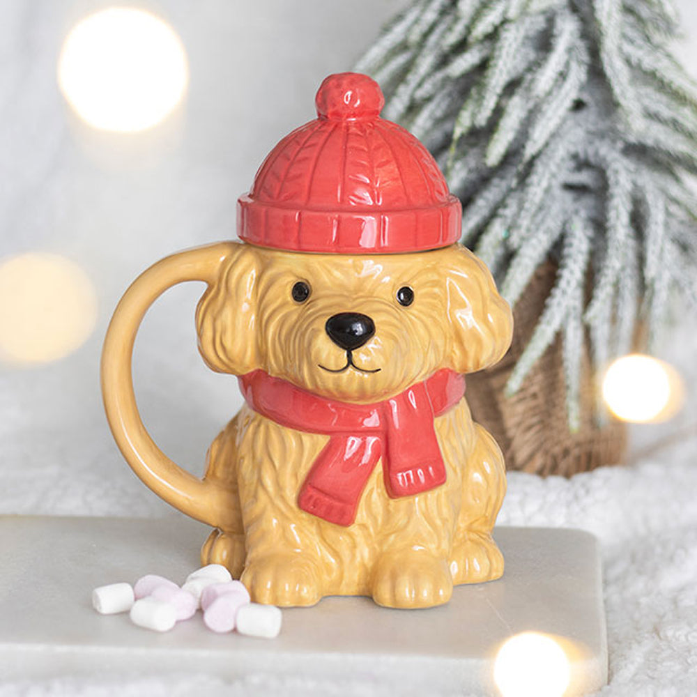 Viv! Christmas Kerstmok - Hond met Kerstmuts Mok