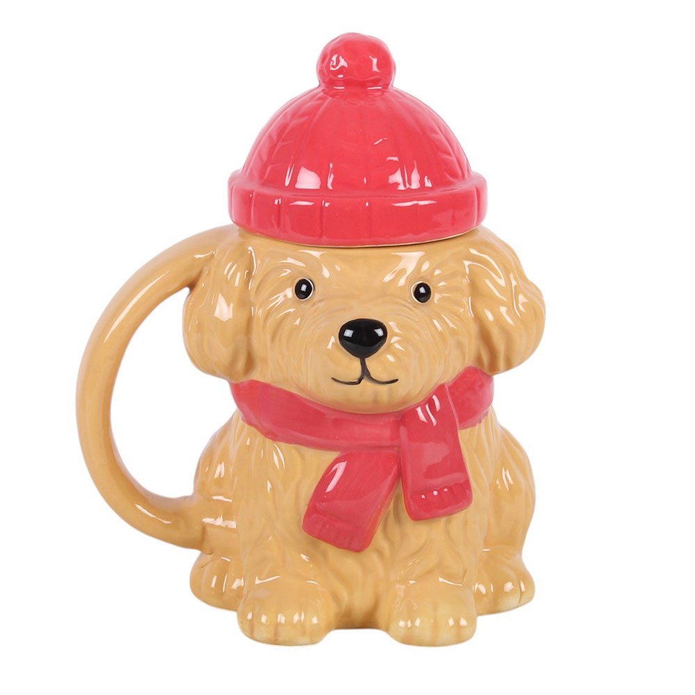 Viv! Christmas Mug - Dog with Santa Hat