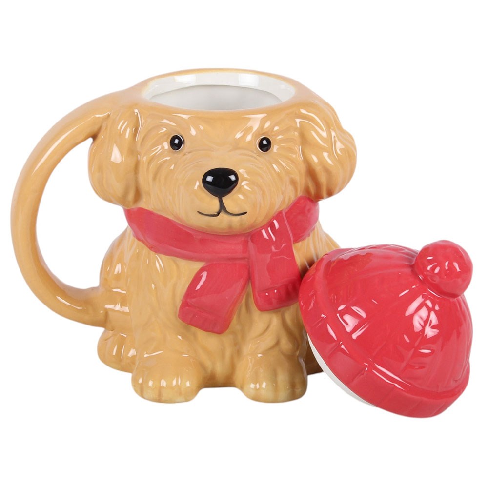 Viv! Christmas Mug - Dog with Santa Hat