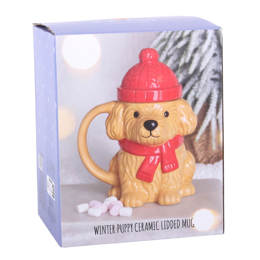 Viv! Christmas Mug - Dog with Santa Hat