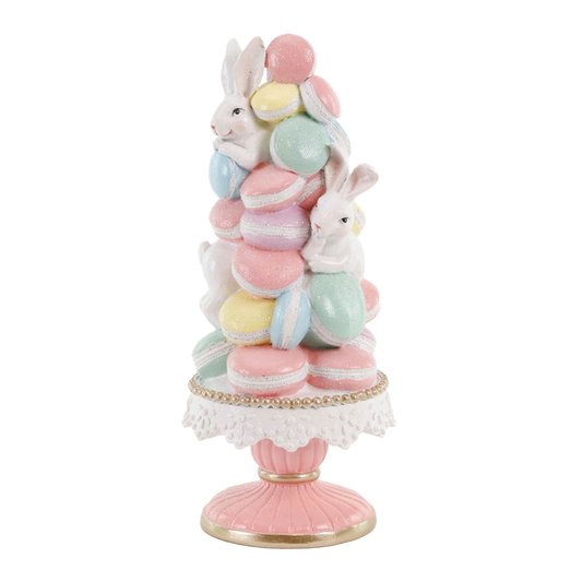 Goodwill M&G Paasdecoratie - Macaron Taart met Paashazen - pasen - 27,5cm