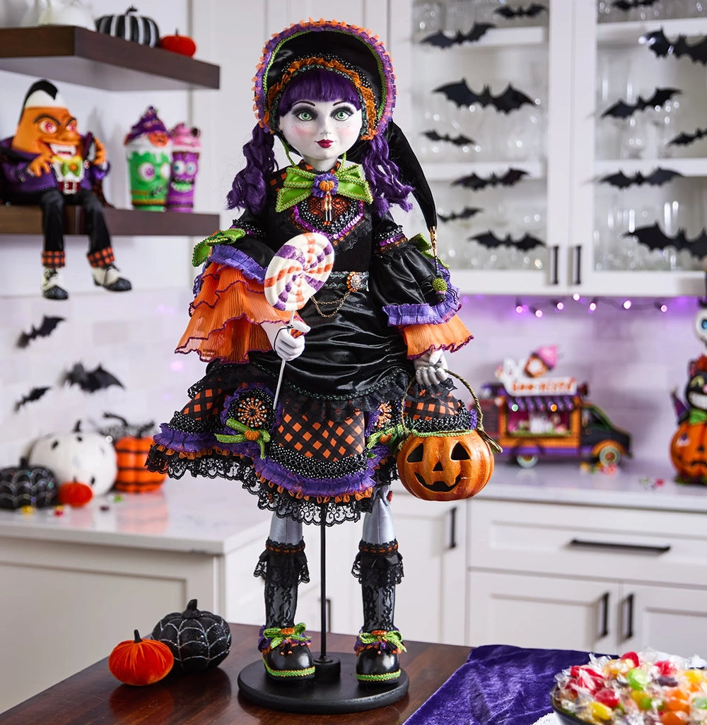 Katherine's Collection Halloween - Ghoulish Gathering - Poppy Broomson Doll - 79cm