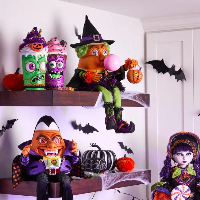 Katherine's Collection Halloween - Ghoulish Gathering - Pumpkin Ferris Wheel Cupcake Holder - 53cm