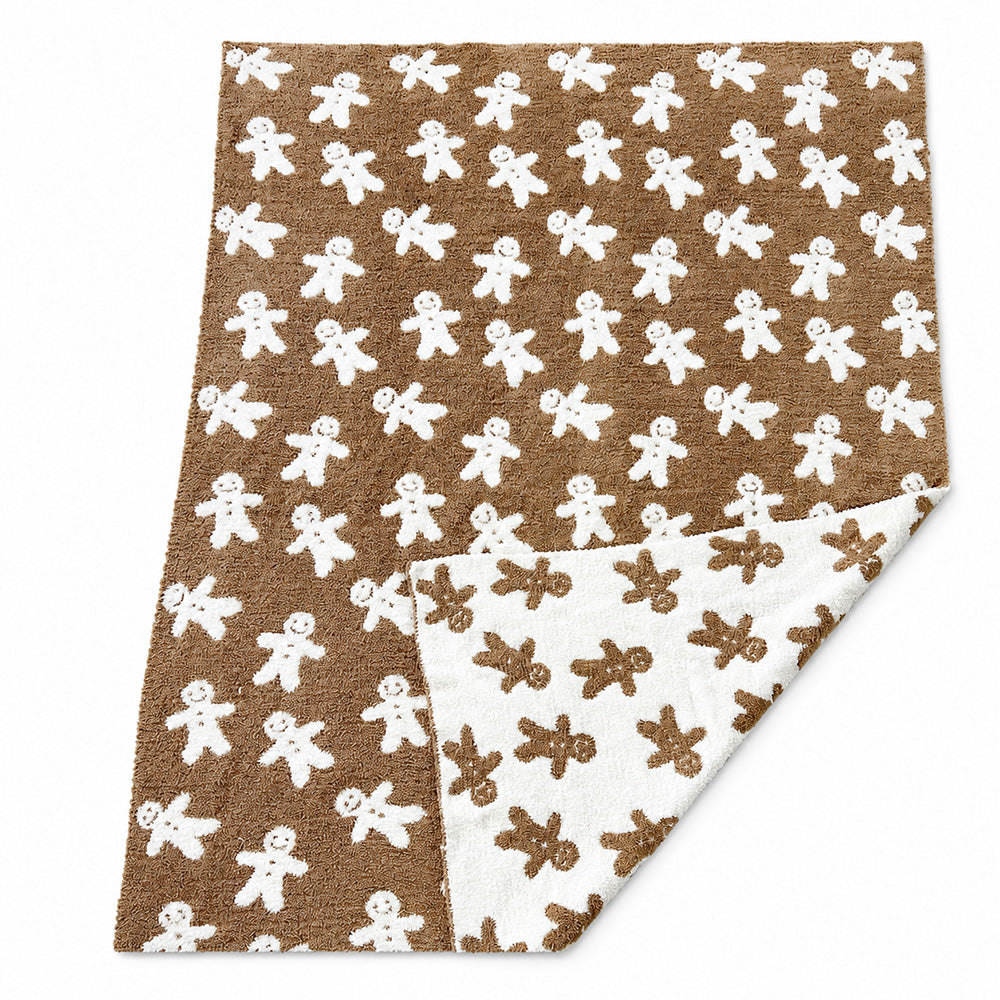 Viv! Christmas Blanket - Gingerbread Man Plaid