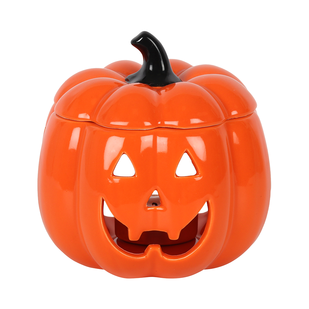 Viv! Christmas Halloween Geurbrander - Oranje Jack-O-Lantern Pompoen - Olie & Wax Melt Brander