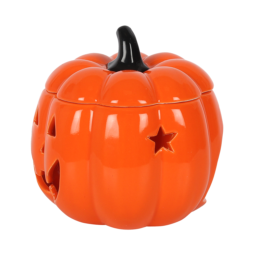 Viv! Christmas Halloween Geurbrander - Oranje Jack-O-Lantern Pompoen - Olie & Wax Melt Brander