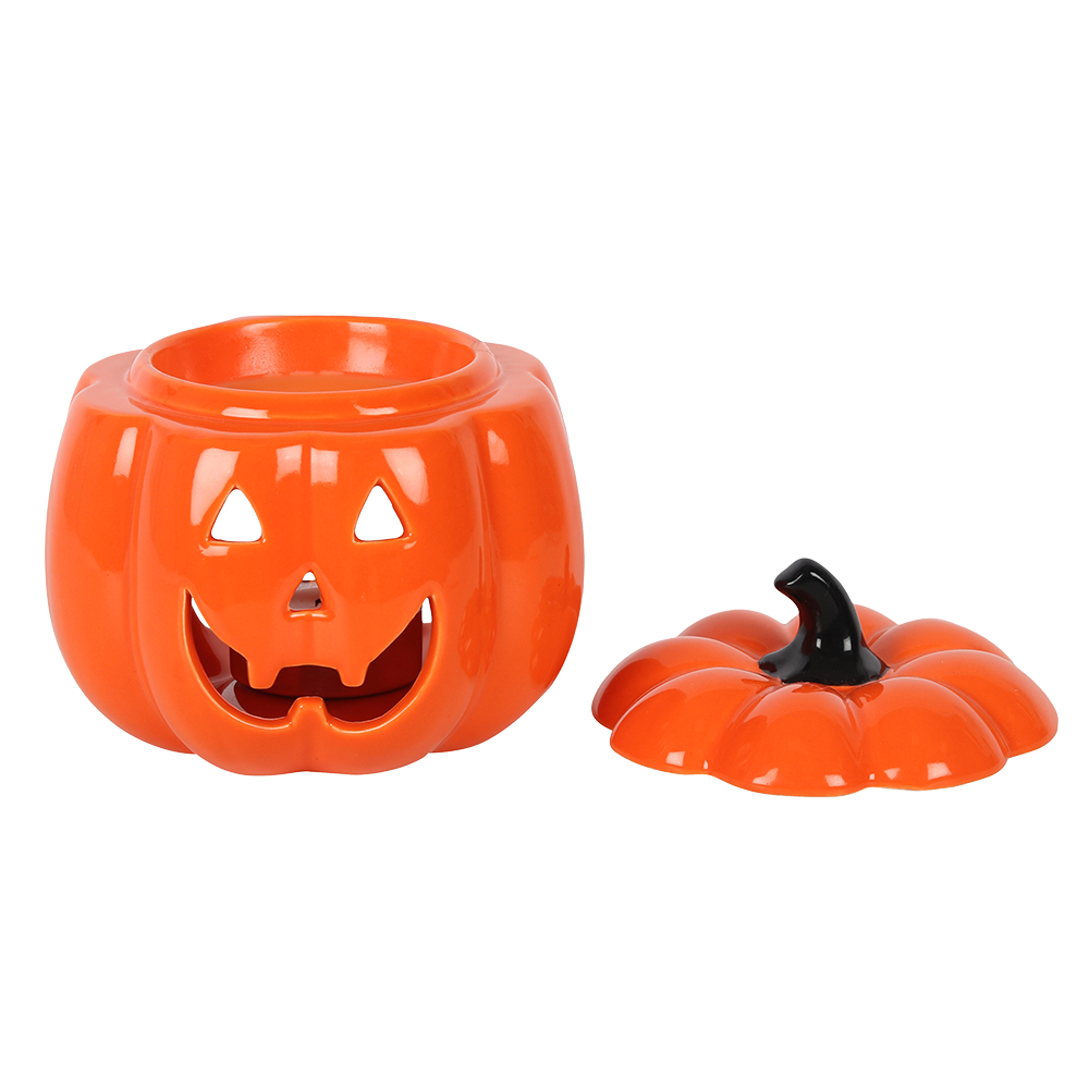 Viv! Christmas Halloween Geurbrander - Oranje Jack-O-Lantern Pompoen - Olie & Wax Melt Brander