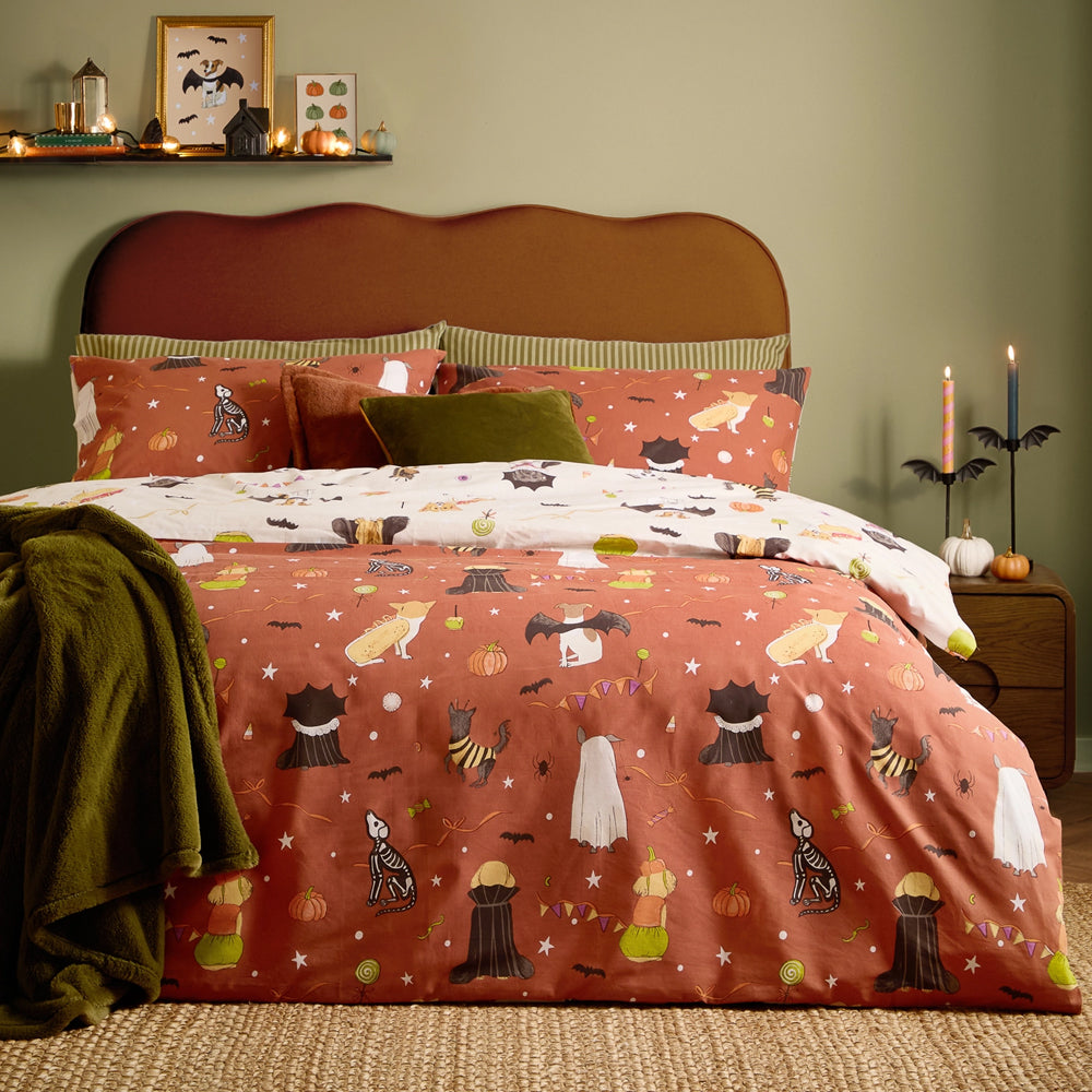 Viv! Christmas Halloween Duvet Cover - Howl-O-Ween - Reversible