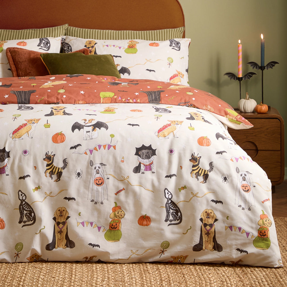 Viv! Christmas Halloween Duvet Cover - Howl-O-Ween - Reversible