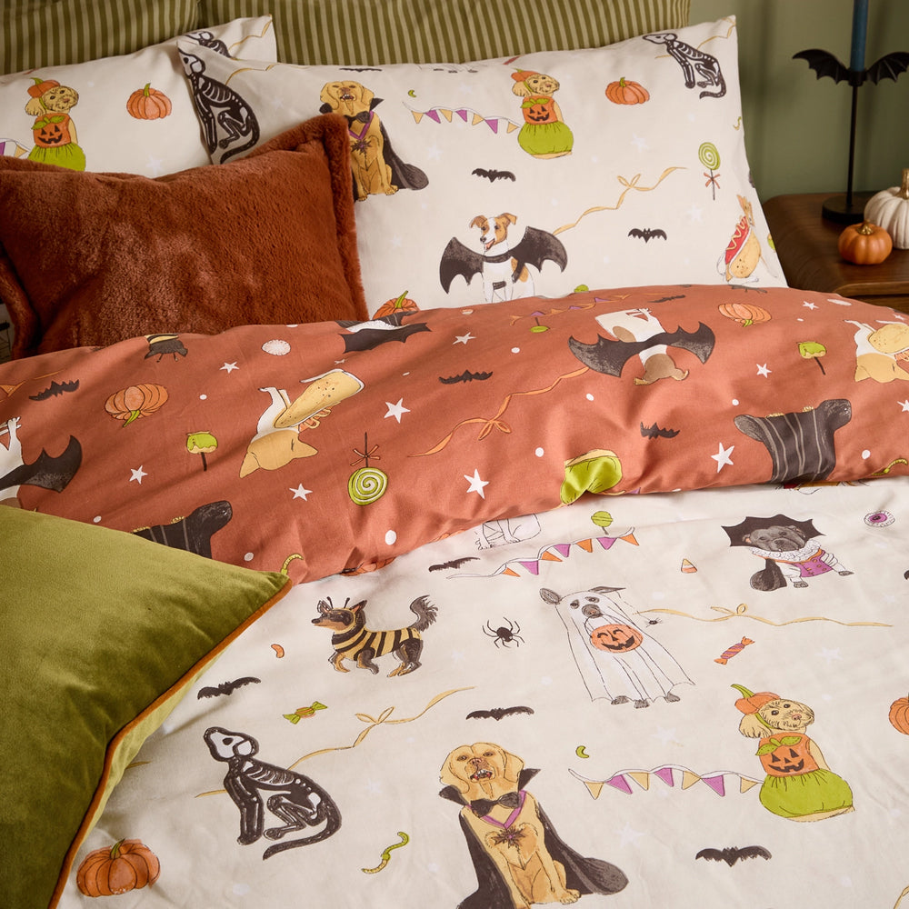 Viv! Christmas Halloween Duvet Cover - Howl-O-Ween - Reversible