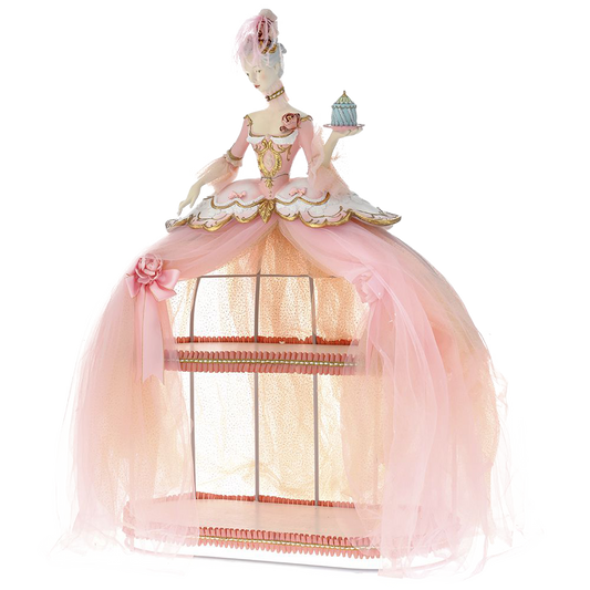 Viv! Christmas Kerstbeeld - Marie Antoinette Cupcake en Taart Display - roze - 95cm