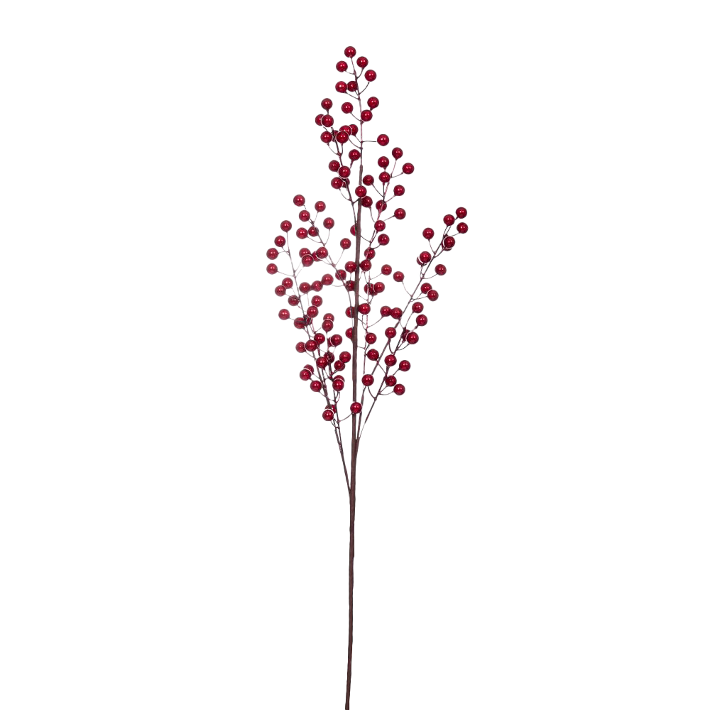 Viv! Christmas Decorative Spray - Berry Branch - Red - 88cm