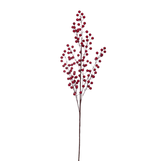 Viv! Christmas Decorative Spray - Berry Branch - Red - 88cm