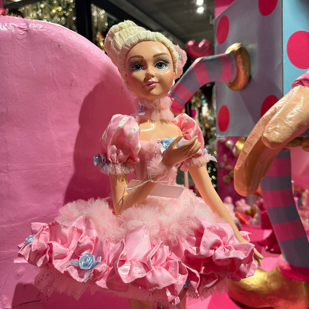 Goodwill M&G Christmas Tabletop Figure - Cotton Candy Carnival Standing Doll - Pink - 68 cm