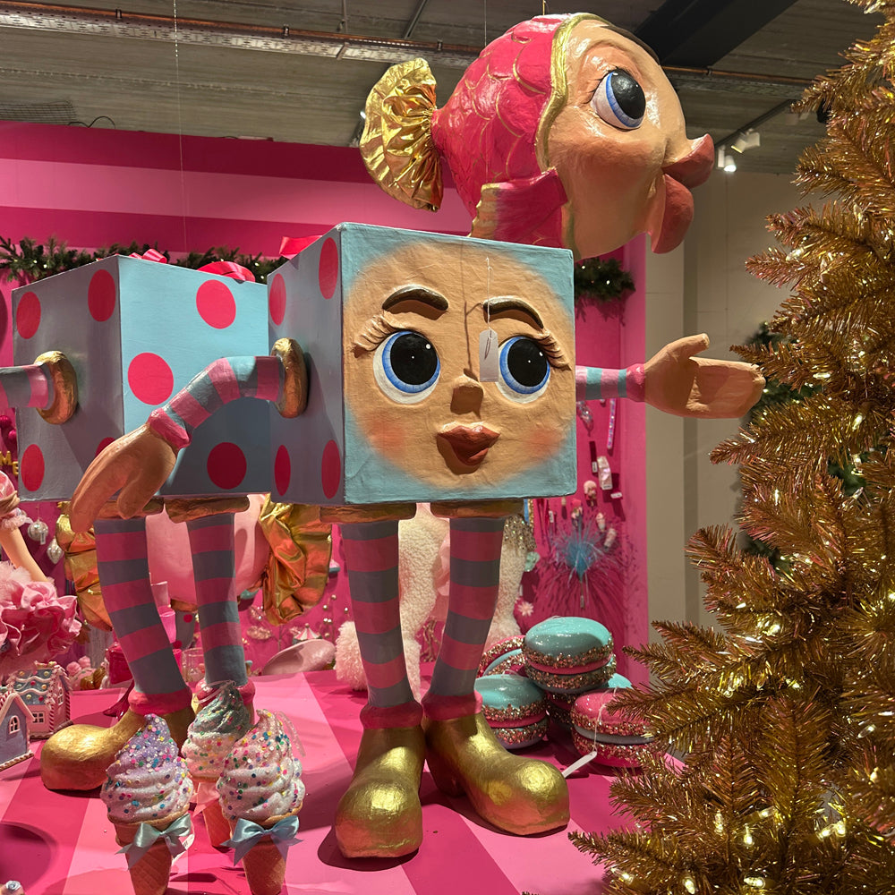 Goodwill M&G Christmas Display - Trendy Candy XL Fish Figure - Pink Gold - 74 cm