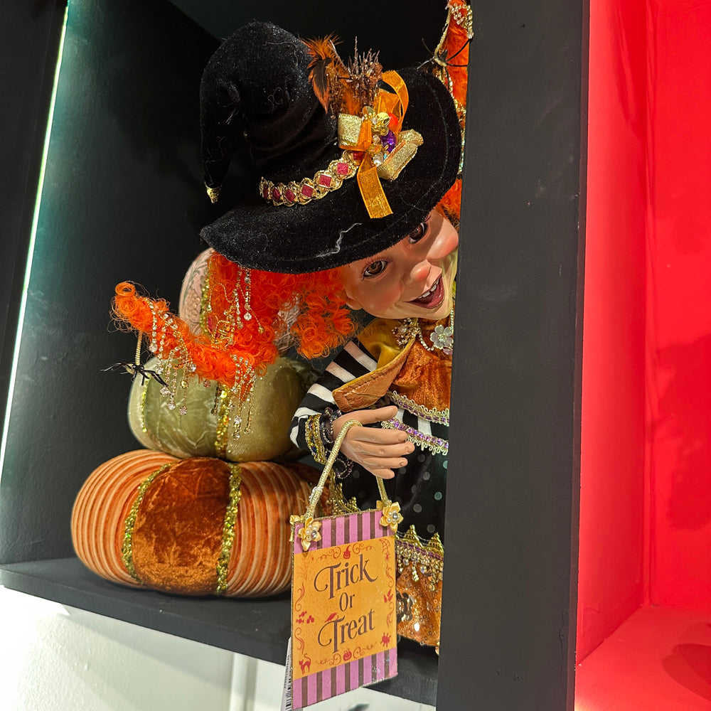 Mark Roberts Halloween Deko - Medium Trick or Treat Elf Doll - 56 cm