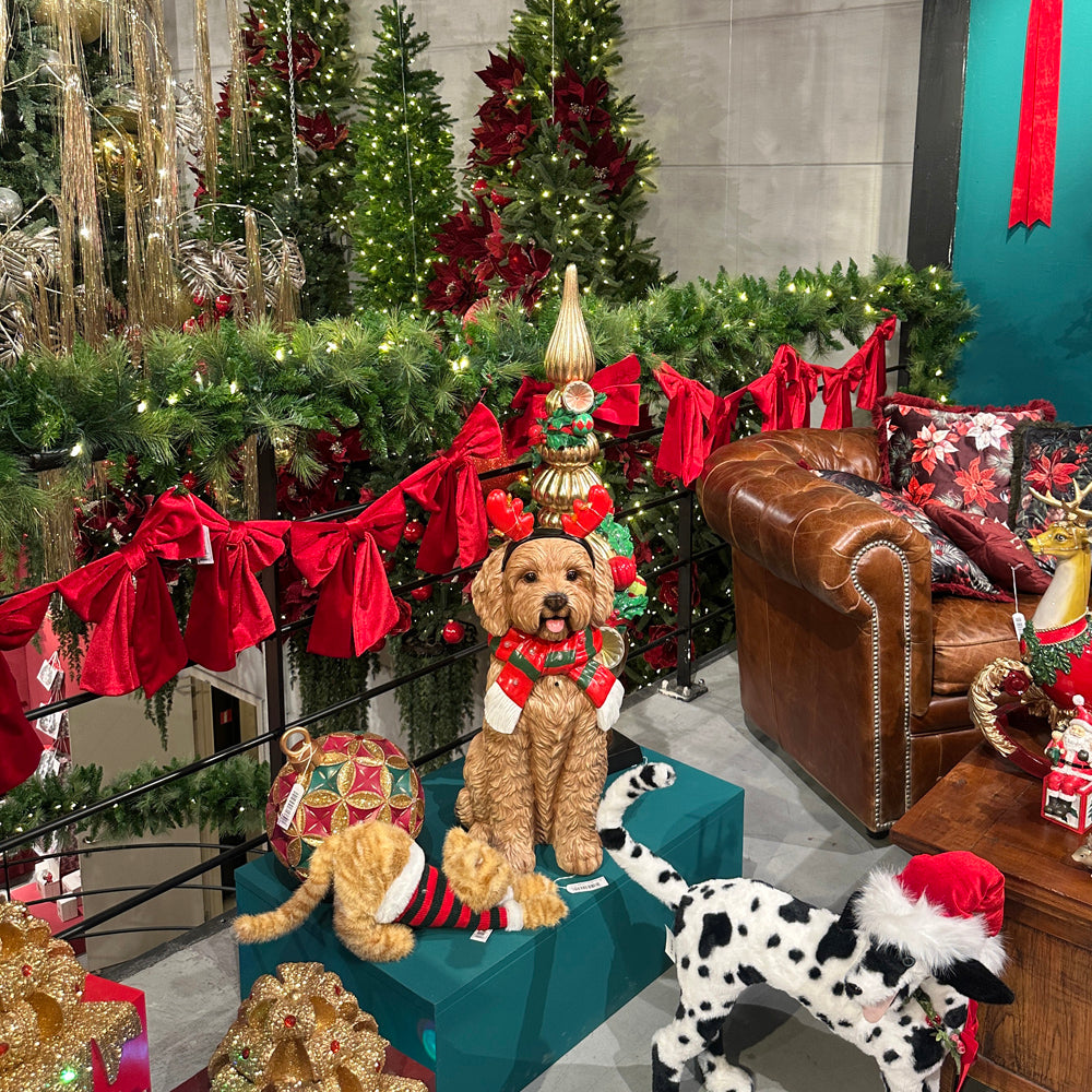 Goodwill M&G Kerstbeeld - LED Sitting Christmas Dog - 66cm