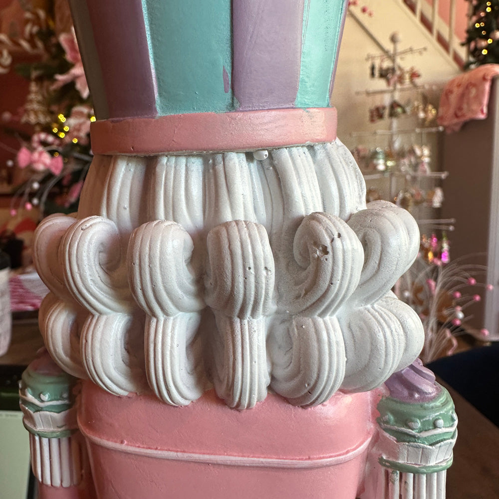 B-GRADE: Viv! Christmas Christmas Figure - Candy Nutcracker with Gingerbread Staff - pastel pink - 51cm