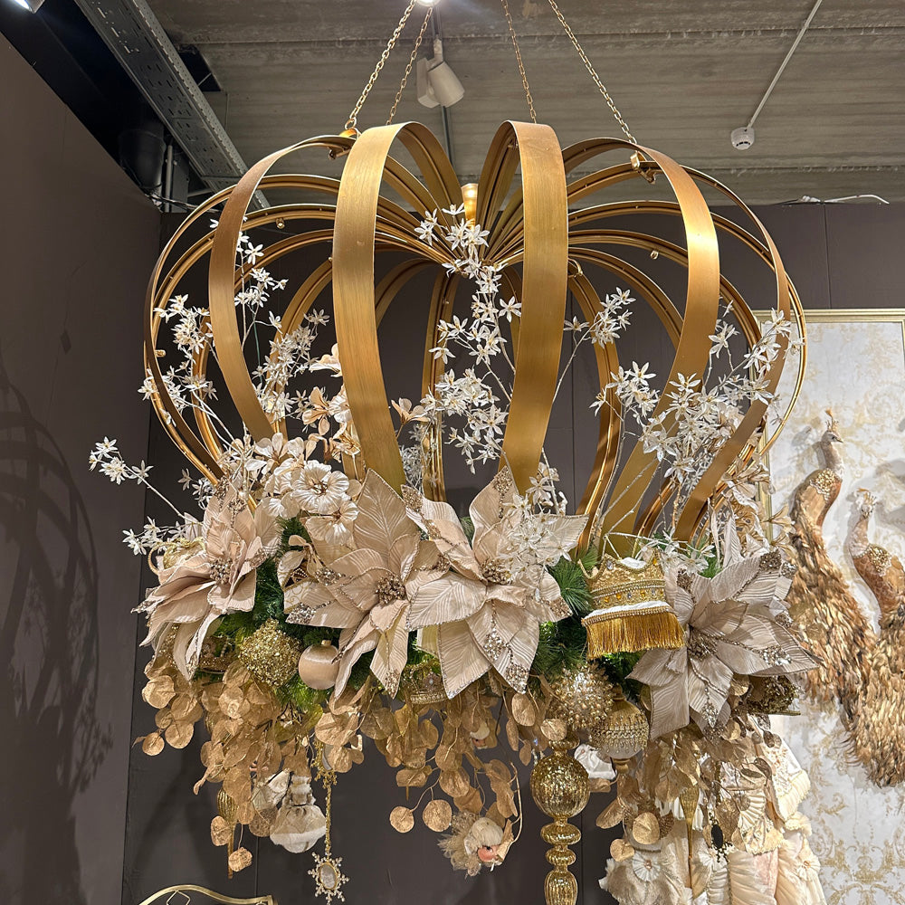 Goodwill M&G Christmas Display - XXL Hanging Metal Crown - 150cm