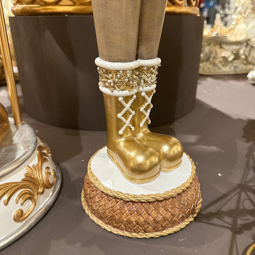 Goodwill M&G Christmas Tabletop Figure - Nutcracker with Sisal Tree & LED Lights - 56.5cm