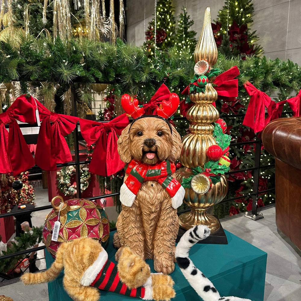 Goodwill M&G Christmas Tabletop Figure - LED Sitting Dog - 66 cm