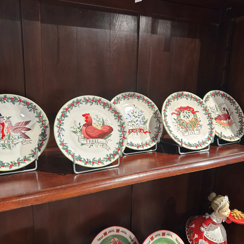 Goodwill M&G Christmas Tableware - 12 Days Till Christmas Plate Gift Box - Set of 12 Plates - Porcelain - 20 cm