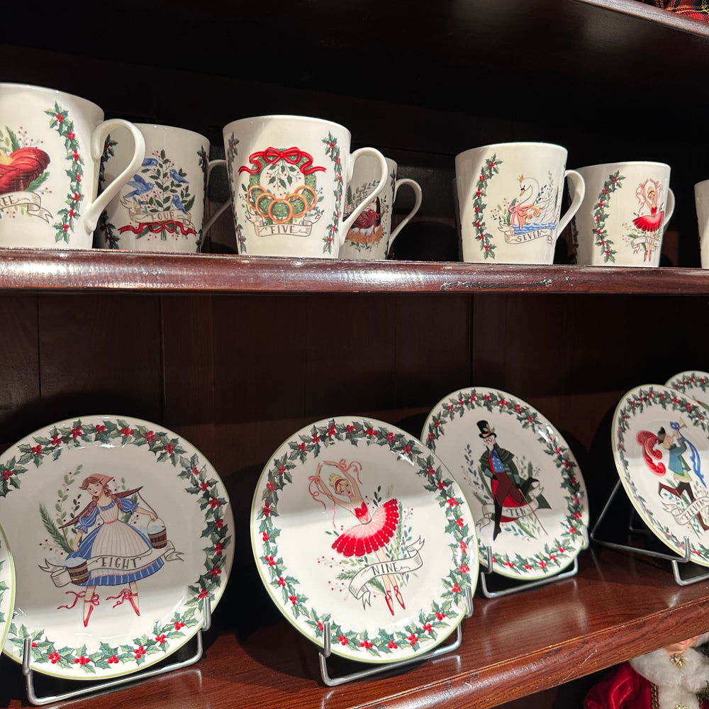 Goodwill M&G Weihnachtsgeschirr - 12 Days Till Christmas Tassen-Set - 12er-Set - Porzellan - 12 cm