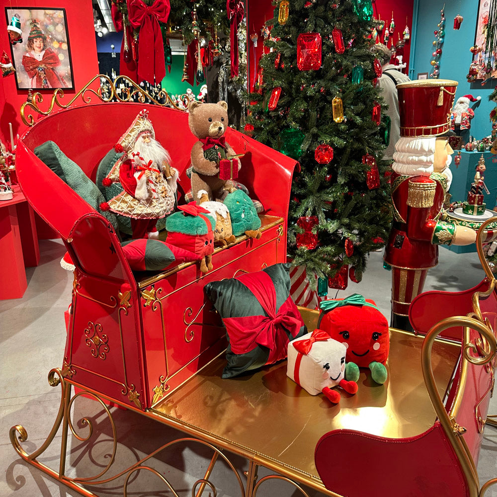 Goodwill M&G Christmas Display - XXL Metal Sleigh - Red - 210cm