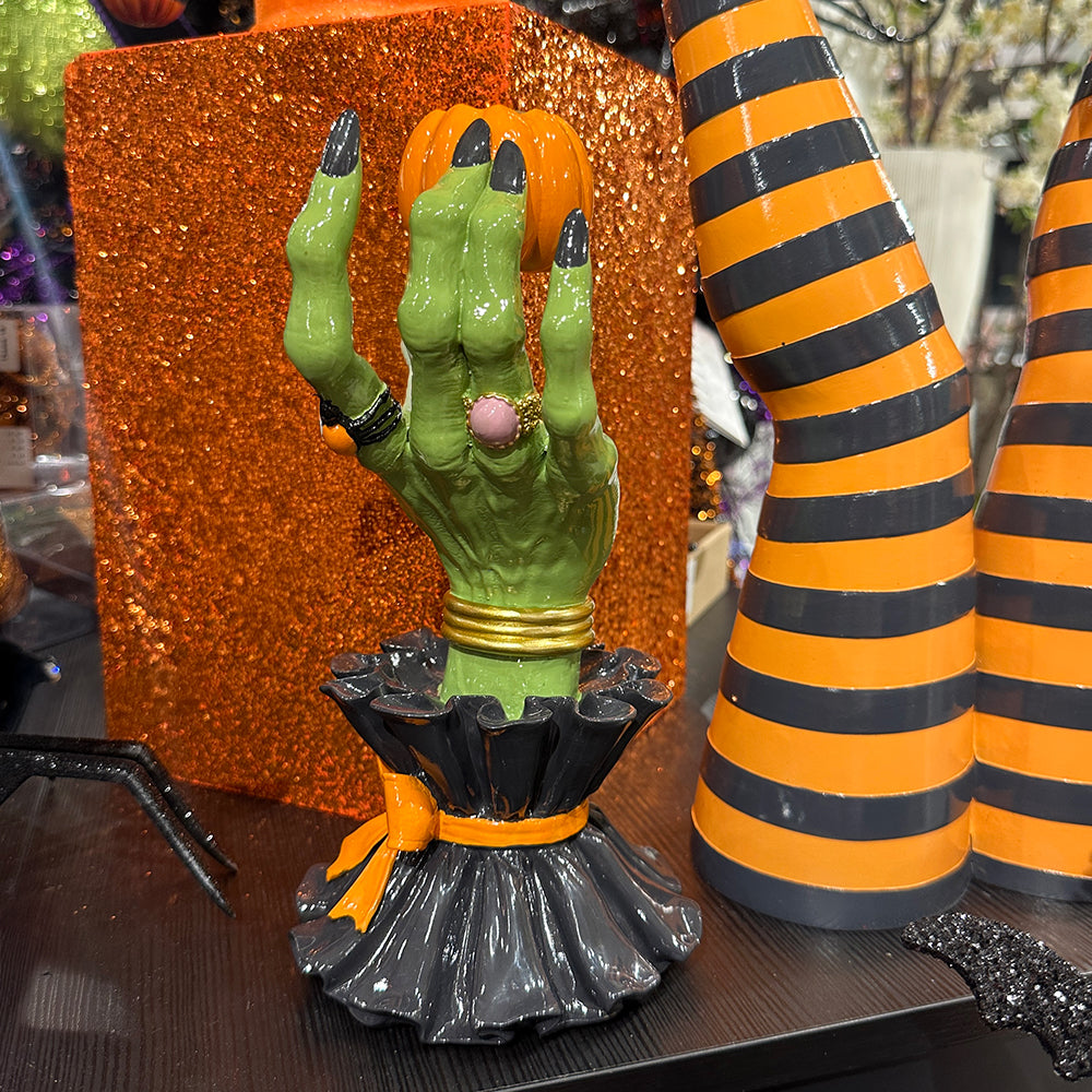 Viv! Christmas Halloween Decor - Witch Hand Candle Holder - 25cm