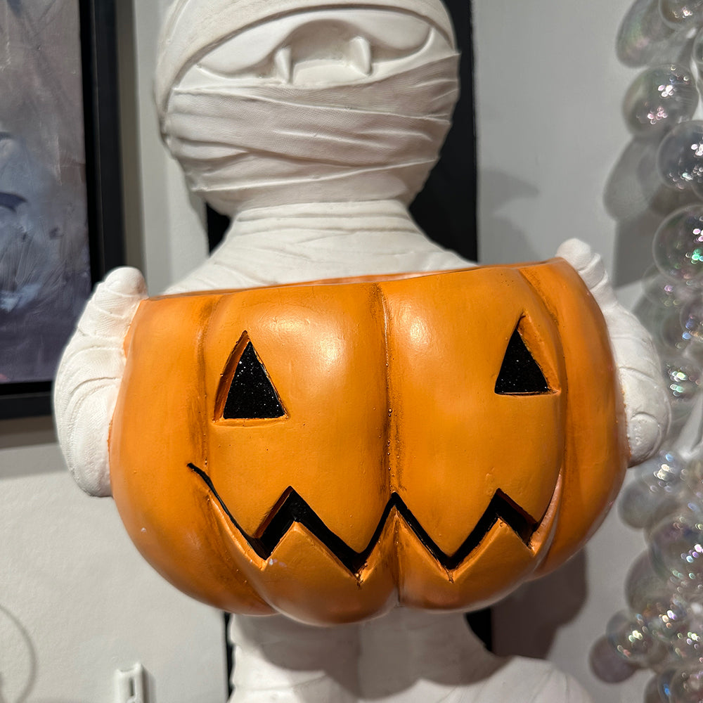 Viv! Christmas Halloween Decoratie Beeld - XL Mummie met Snoepschaal - 64 cm - ALLEEN AFHALEN!