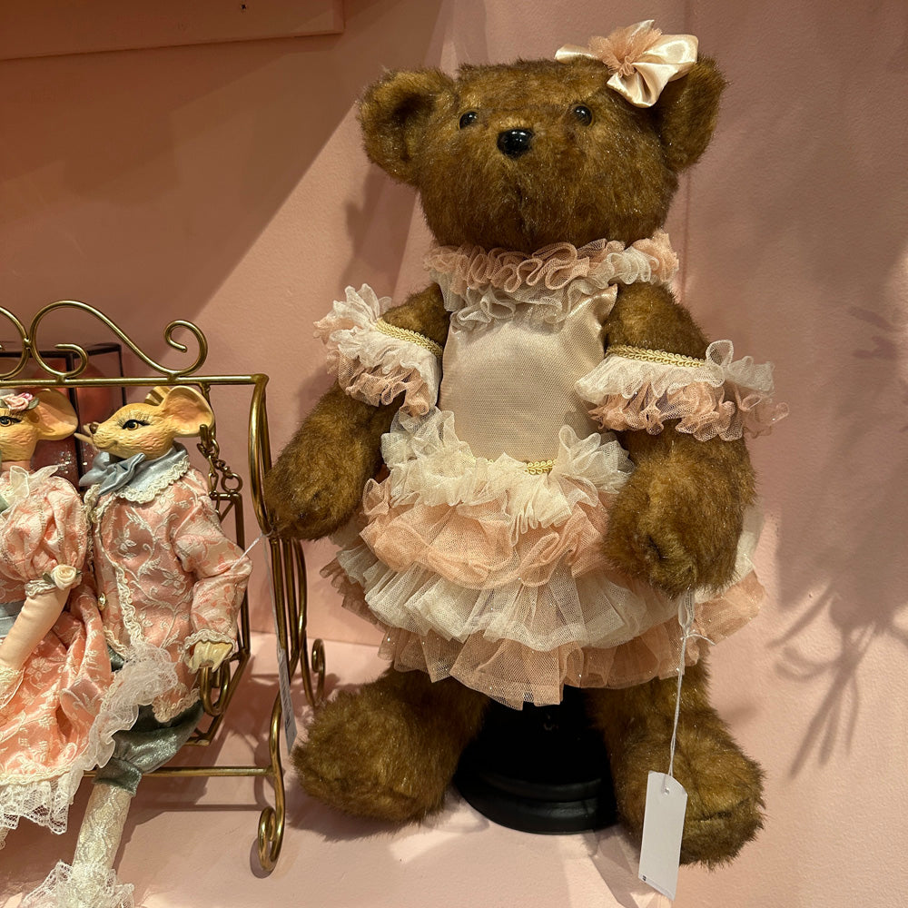 Goodwill M&G Christmas Tabletop Figure - Ballerina Bear Doll w/ Stand - 46cm