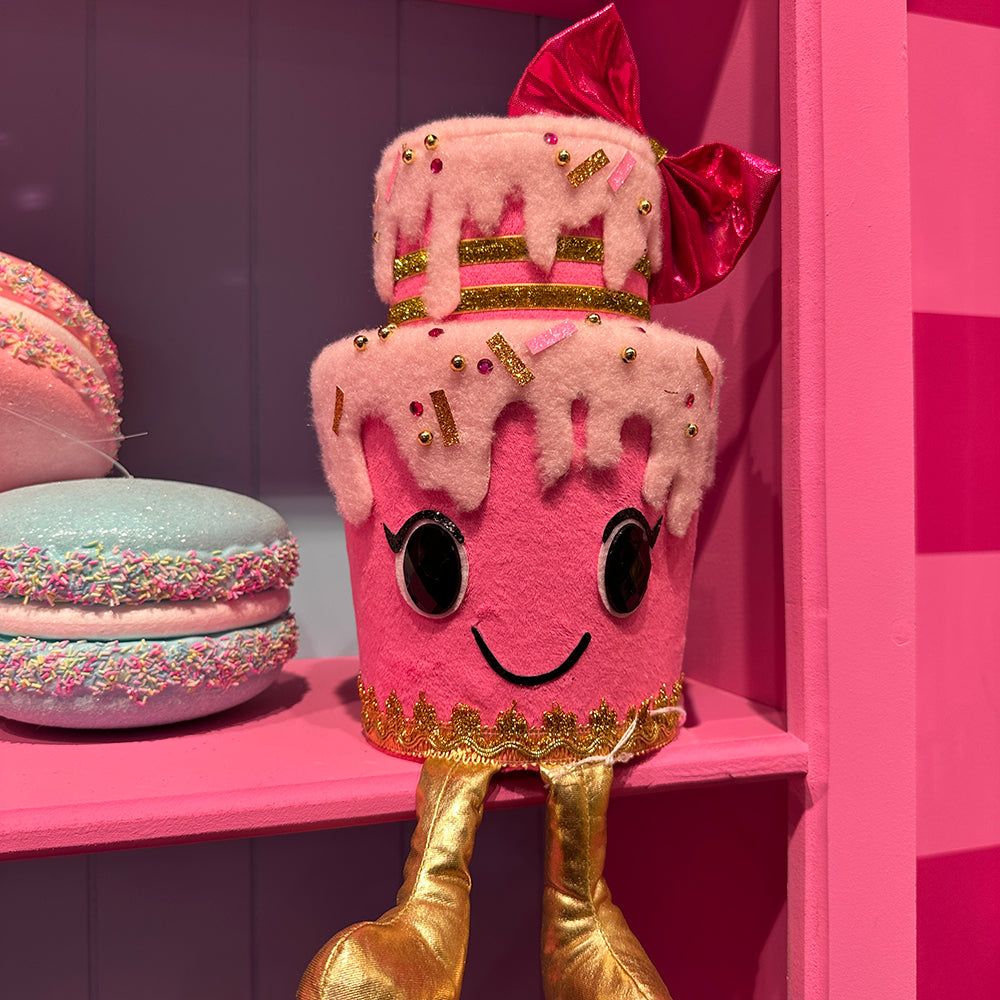 Goodwill M&G Weihnachtsfigur / Weihnachtsbaum-Deko - Miss Trendy Candy Torte - Rosa - 38 cm