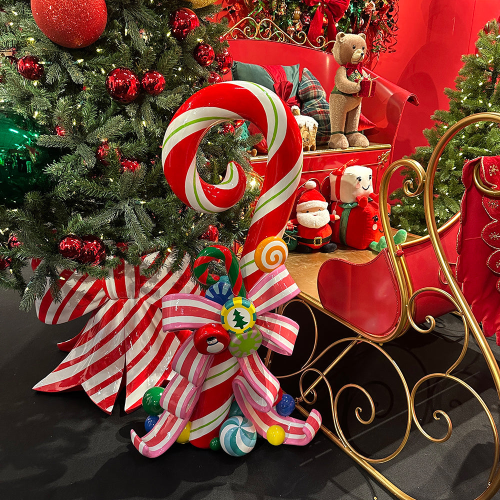 Goodwill M&G Christmas Display - Candyland XXL Candy Cane - Red Pink - 117 cm