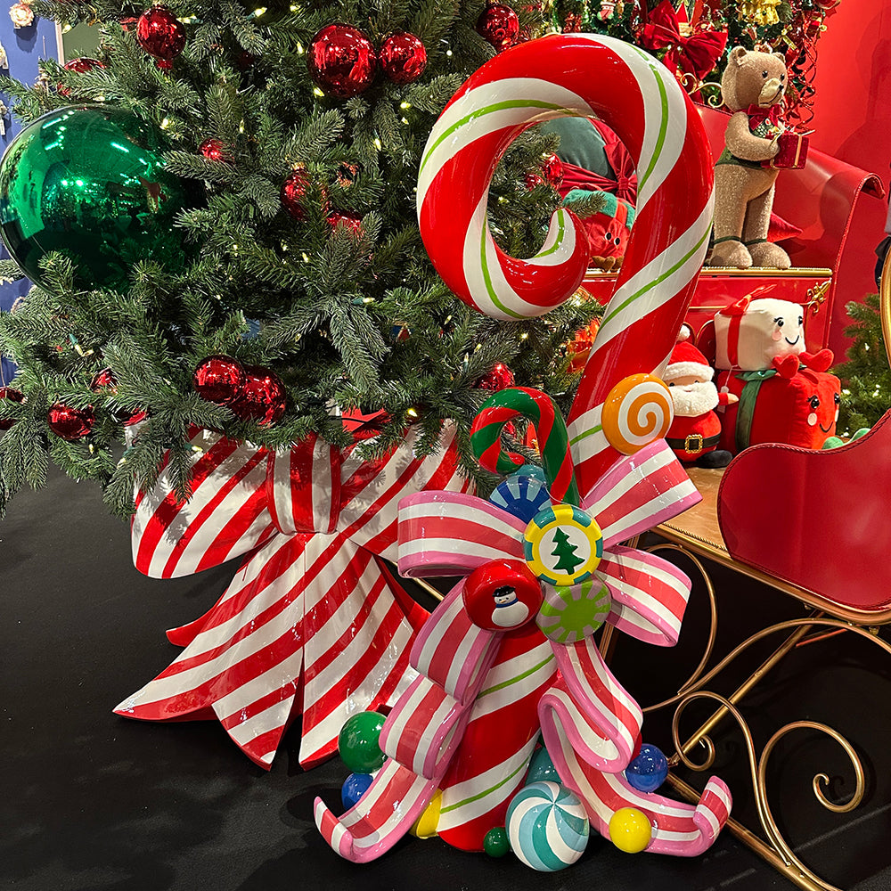 Goodwill M&G Christmas Display - Candyland XXL Candy Cane - Red Pink - 117 cm