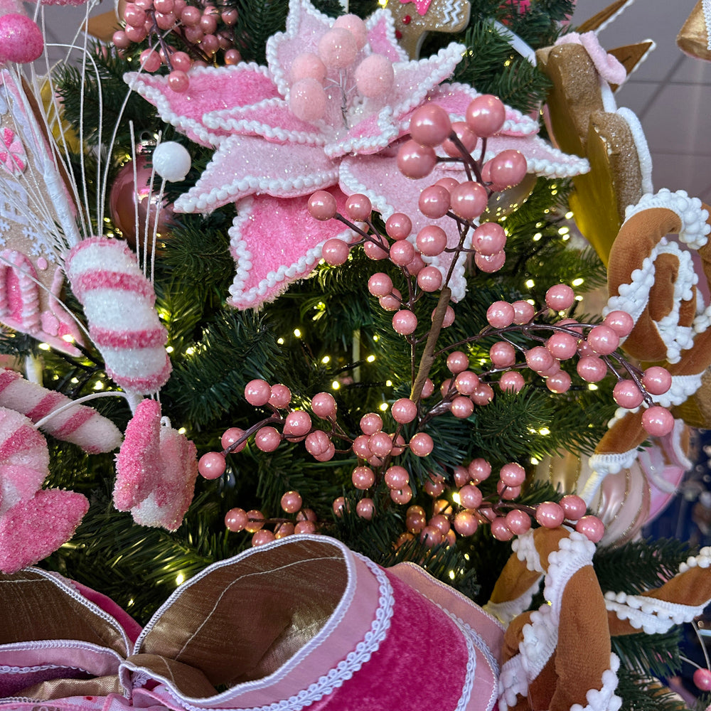 Viv! Christmas Kersttak - Bessentak - roze - 88cm