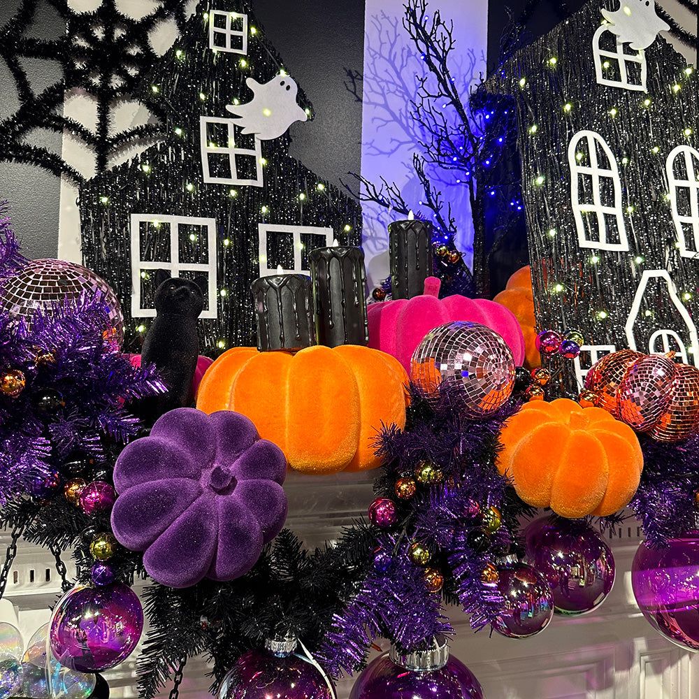 Viv! Christmas Halloween LED Kaars - Zwarte Druppelkaars - 15 cm