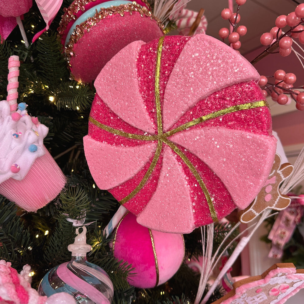 Viv! Christmas Pick - XL Candy Lollipop - Pink Gold - 66 cm