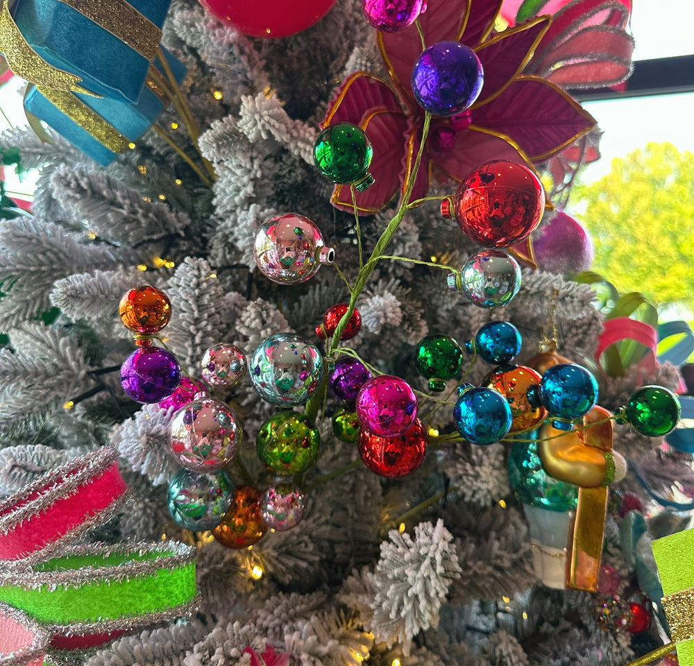 Viv! Christmas Spray - Coloured Baubles - 76 cm