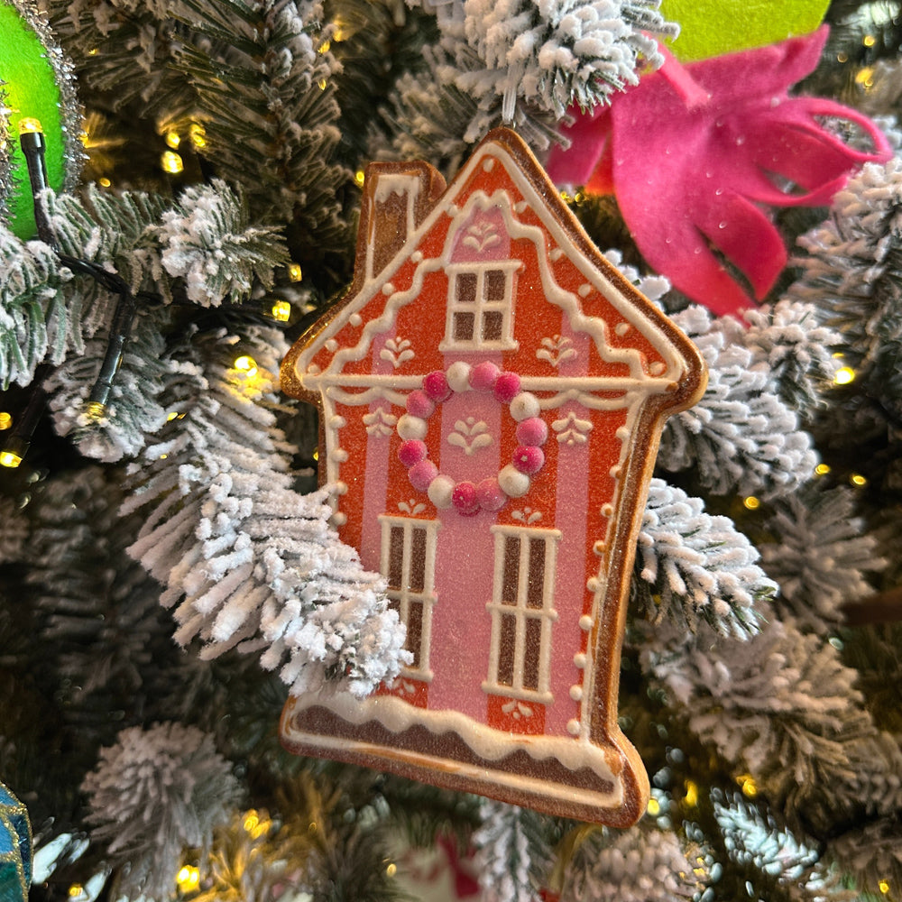 Viv! Christmas Ornament - Gingerbread Houses - Set of 3 - Multicoloured - 15 cm