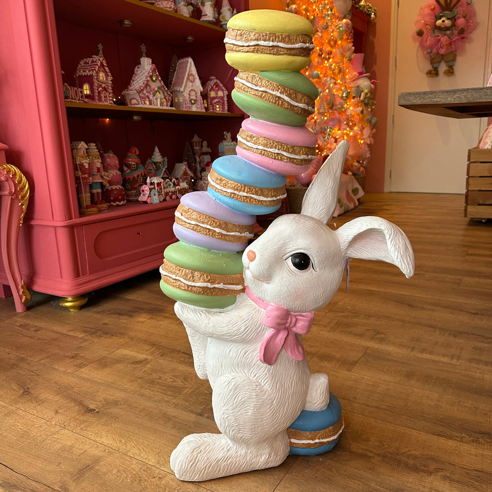 Goodwill M&G Paasdecoratie - XL Paashaas met Toren Macarons - pasen - 90cm