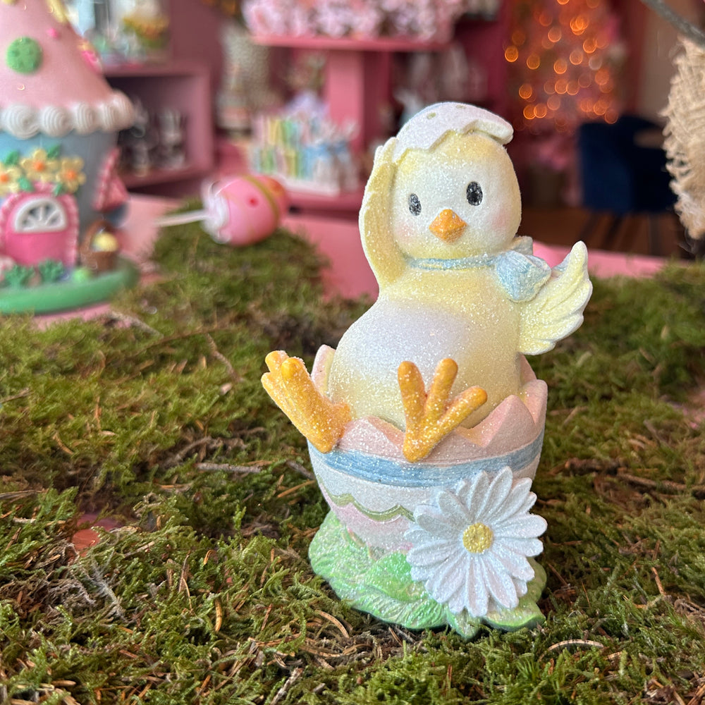 Viv! Christmas Easter Decoration - Creative Chicks with Eggs - Set of 2 - 13cm